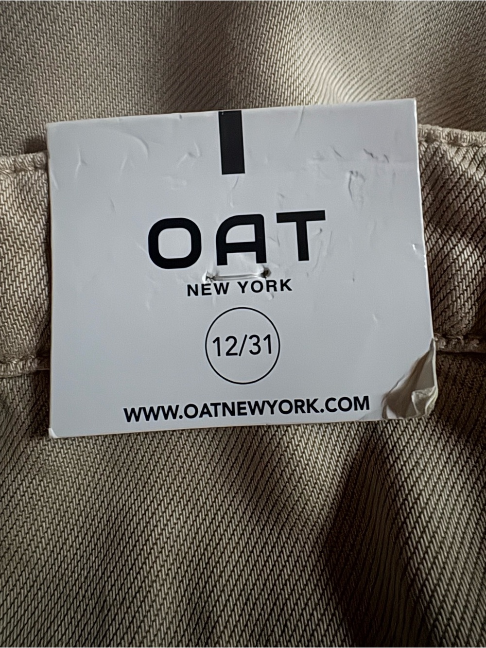 Oat New York Beige High Rise Mini Flare Wide-Leg Sustainable Jeans - Picture 8 of 9